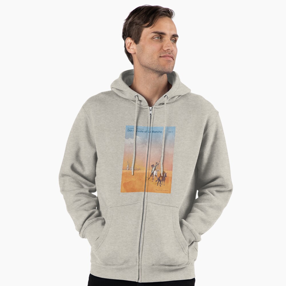 Vista previa del artículo con la obra «Sudadera con capucha y cremallera», diseñado y vendido por RedHillPrints.