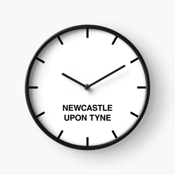 Item preview, Reloj de pared de sala de redacción de la zona horaria de Newcastle upon Tyne designed and sold by bluehugo.
