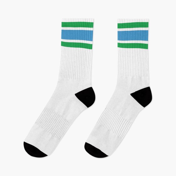 Artikelvorschau, Praktische Familiensocken Grün, Blau, Weiß entworfen und verkauft von TokyoDesigns.