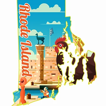 Artwork thumbnail, Rhode Island USA State Gift by Mattyb22