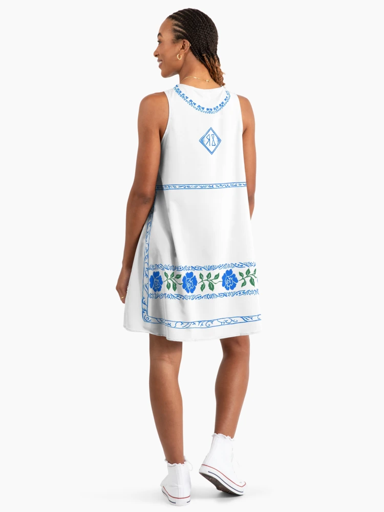 Aperçu 4 sur 5. Robe trapèze avec l'œuvre Robe Midsommar créée et vendue par taramorph.