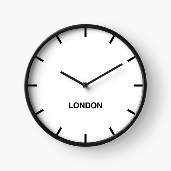 Item preview, Reloj de pared de la sala de prensa de la zona horaria de Londres designed and sold by bluehugo.