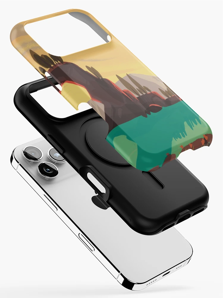 Thumbnail 2 of 4, iPhone Case, teal lake designed and sold by kingwise.
