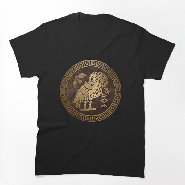 Artikelvorschau, Athen Antikes Griechenland Athenische Eule Symbol der Göttin Athena entworfen und verkauft von Agema Apparel.