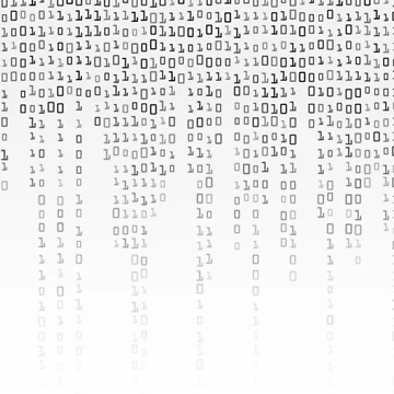 Artwork thumbnail, Binary Code black and white by Designforoz