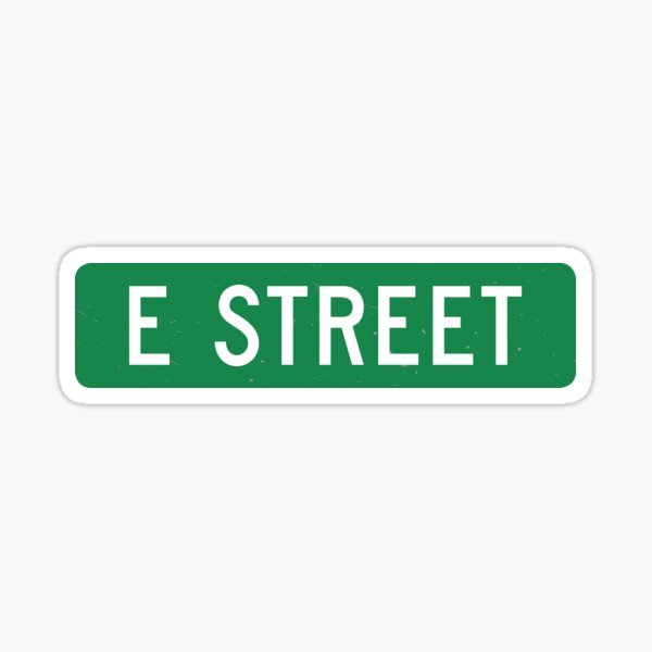 Item preview, E Street, vintage street sign (color version) designed and sold by dissident.