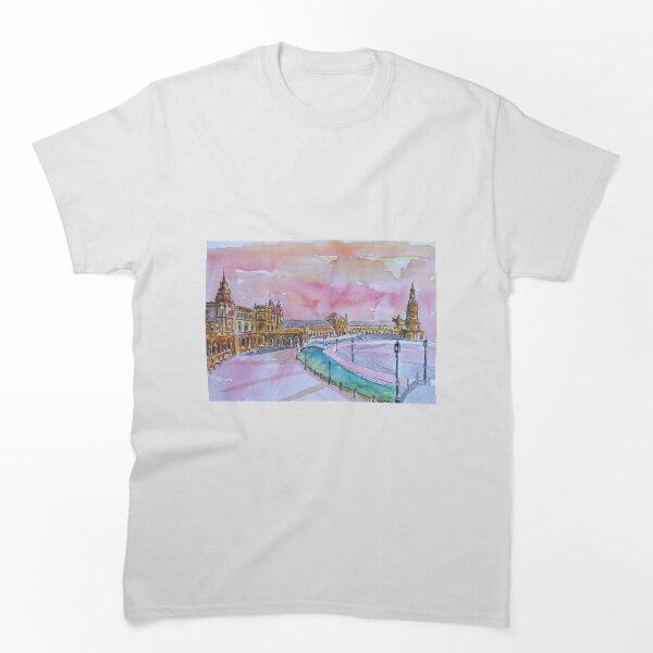 Item preview, Sevilla España Plaza de España en la puesta del sol designed and sold by artshop77.
