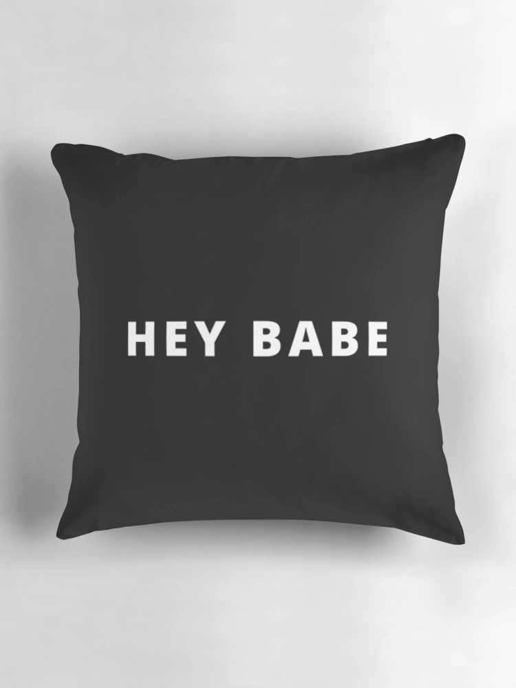 Thumbnail 3 of 4, Pillow, Hey Babe Typographic Design designed and sold by JeremySchult.