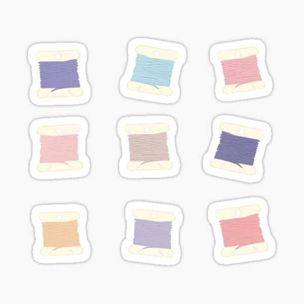 Artikelvorschau, Pastellfarbene Stickspulen entworfen und verkauft von pinkfridgebr.