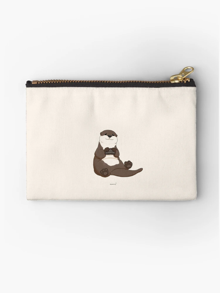 Thumbnail 1 of 4, Zipper Pouch, Cute You're My Favorite Rock Otter designed and sold by beanming.