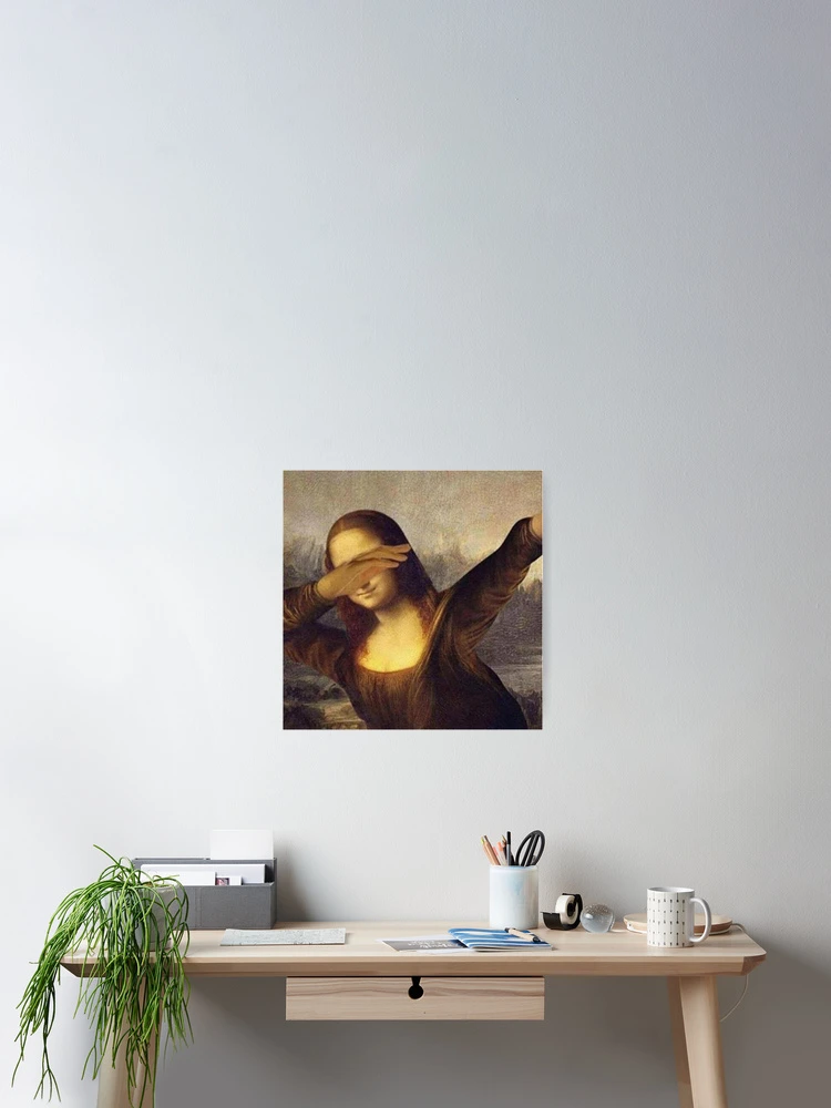 Thumbnail 2 of 3, Poster, Mona Lisa Dab Meme designed and sold by Lutubert.