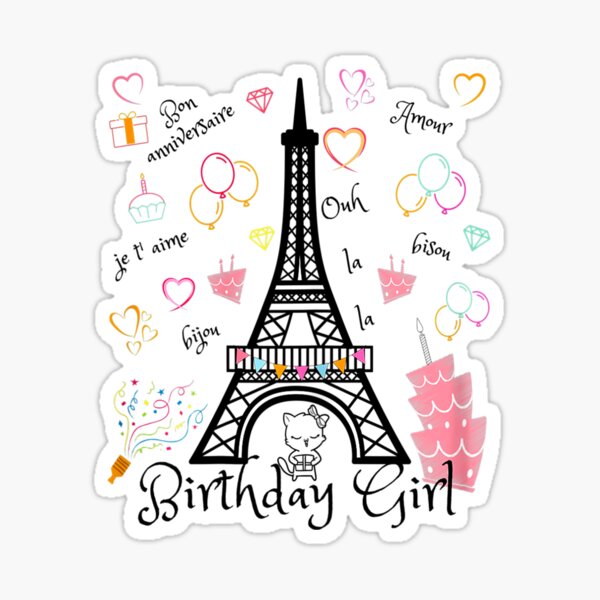 Item preview, Cumpleaños de la Torre Eiffel de París designed and sold by Rarito.