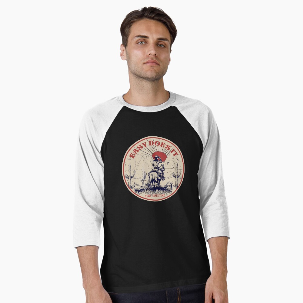 Vista previa del artículo con la obra «Camiseta ¾ estilo béisbol», diseñado y vendido por AmendApparel.