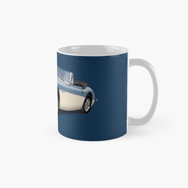 Aperçu de l'œuvre Austin Healey 3000 Mk3 en bleu Healey et blanc créée et vendue par candc-retro.