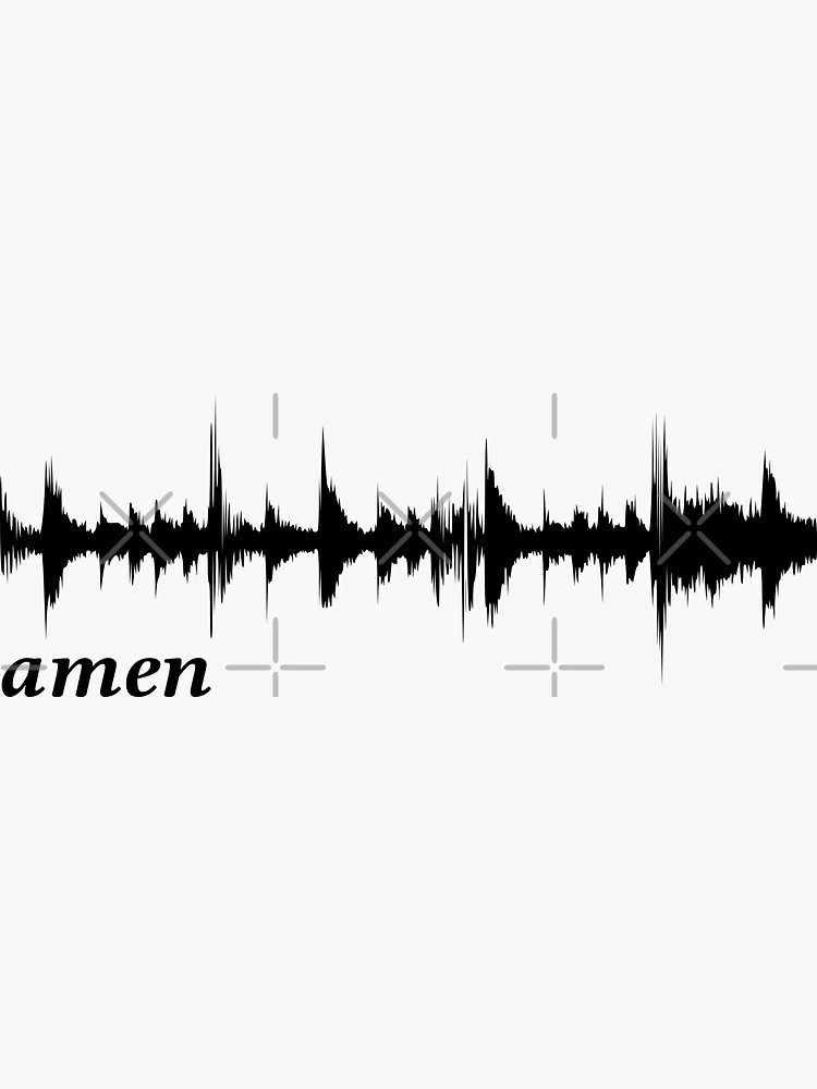 Thumbnail 3 von 3, Sticker, Amen-Break-Wellenform designt und verkauft von signaljam.