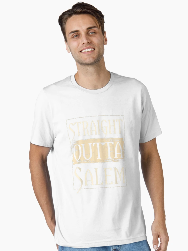 Aperçu 2 sur 7. T-shirt essentiel avec l'œuvre Chemise de sorcière - STRAIGHT OUTTA SALEM - Chemise d'Halloween créée et vendue par BuetowRoswald.