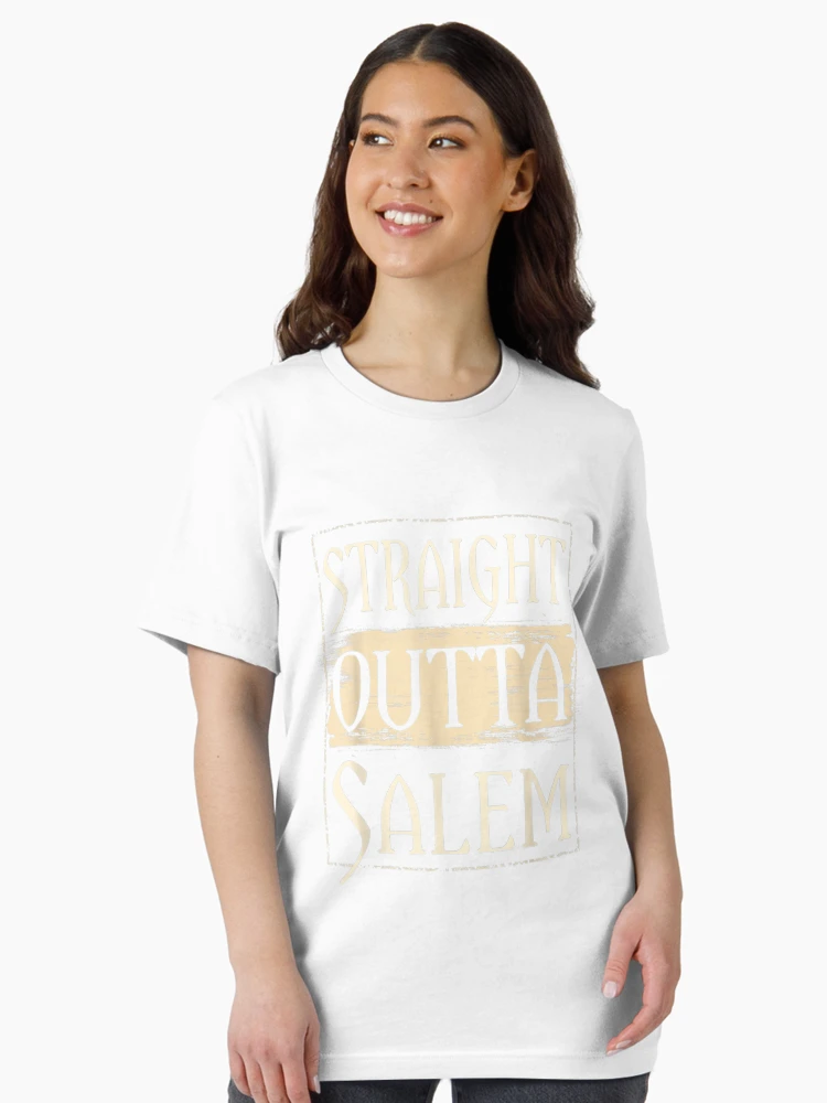 Aperçu 3 sur 7. T-shirt essentiel avec l'œuvre Chemise de sorcière - STRAIGHT OUTTA SALEM - Chemise d'Halloween créée et vendue par BuetowRoswald.