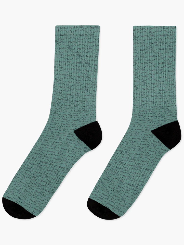 Thumbnail 1 of 5, Socks, red, Normal people scare me designed and sold by getcustomtees.