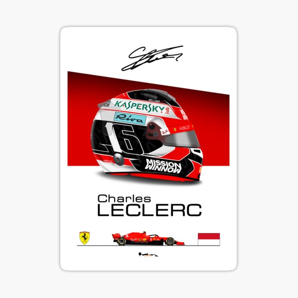 Item preview, Charles Leclerc 2019 - Impresión de casco y coche designed and sold by JageOwen.
