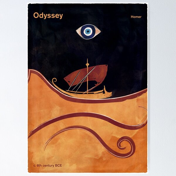 Item preview, Odisea - Homero, arte de la literatura griega para los amantes de los libros designed and sold by RedHillPrints.