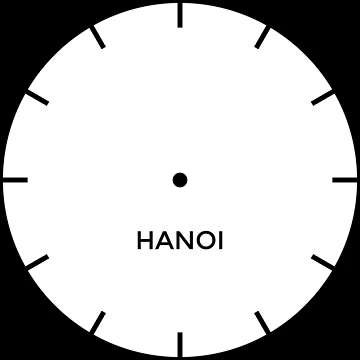 Artwork thumbnail, Hanoi Time Zone Wall Clock | Hanoi by mugify