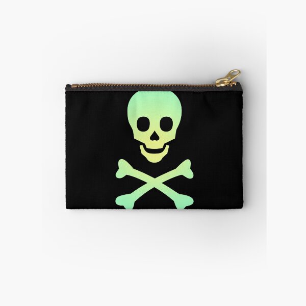 Item preview, Skull and Crossbones Pirate Flag Yellow Green Gradient designed and sold by MOP-tees.