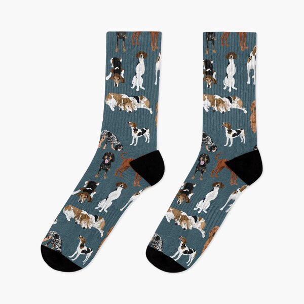 Item preview, Coonhounds en Dark Teal designed and sold by ArtofACoonhound.