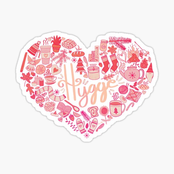 Item preview, Hygge Doodle Heart - Rosa degradado y negro designed and sold by EcoElsa.