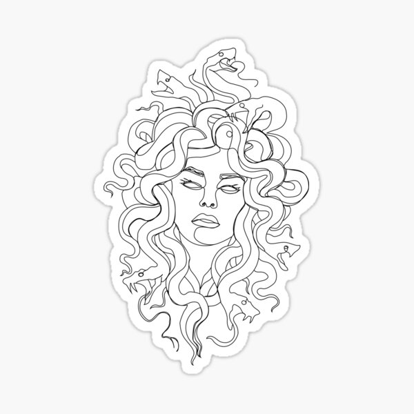 Artikelvorschau, Medusa Strichzeichnungen entworfen und verkauft von Marwa M..