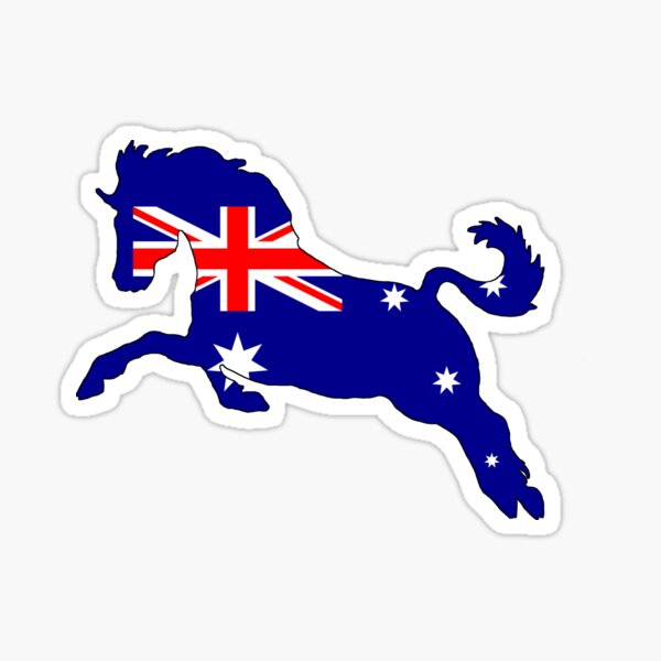 Artikelvorschau, Australische Flagge - Pferd entworfen und verkauft von DelirusFurittus.