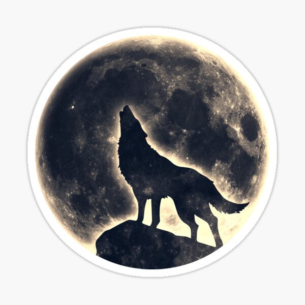 Aperçu de l'œuvre Loup, lune, fantaisie, sauvage, chien, loups créée et vendue par boom-art.