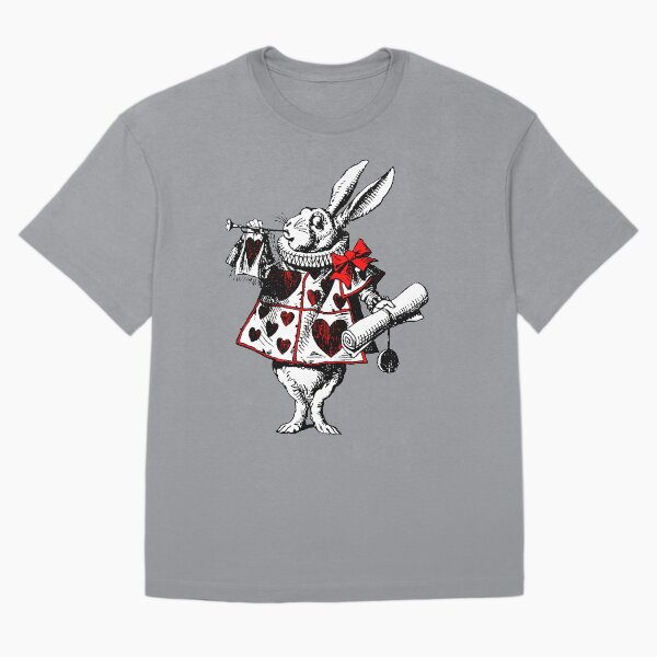 Aperçu de l'œuvre Alice au pays des merveilles lapin blanc en rouge créée et vendue par Pixelchicken.