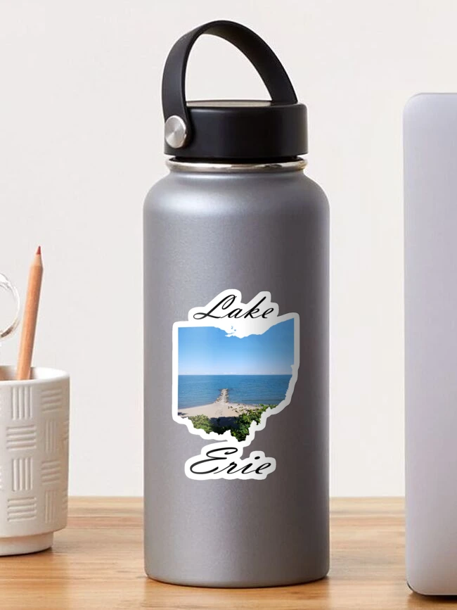 Thumbnail 1 of 3, Sticker, Lake Erie - Ohio Shaped designed and sold by PTKDesigns.