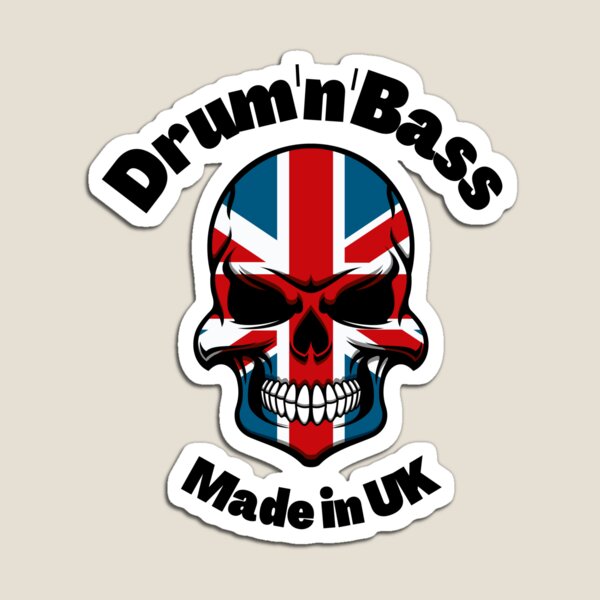 Aperçu de l'œuvre Drum'n'Bass | Fait au Royaume-Uni créée et vendue par AcidTed.