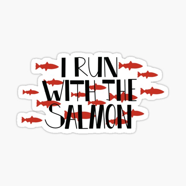 Item preview, Corriendo con salmón designed and sold by sarahschroeder.