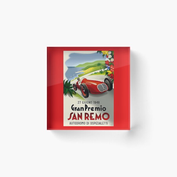 Item preview, SAN REMO; Vintage Grand Prix Auto Racing Print designed and sold by posterbobs.