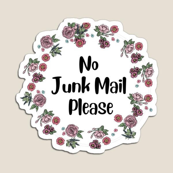 Aperçu de l'œuvre Pas de courrier indésirable s'il vous plaît, décoration de boîte aux lettres pour les avocats, ordures et courrier indésirable, pas de courrier indésirable créée et vendue par 10pmCreations.