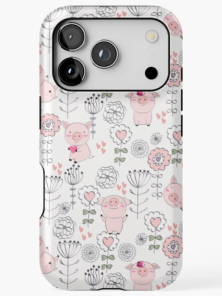 Thumbnail 1 of 4, iPhone Case, Love Pigs Floral designed and sold by HauckClothing.