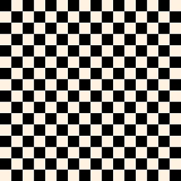 Artwork thumbnail, Checkerboard Mini Check Pattern in Black and Almond Cream by kierkegaard