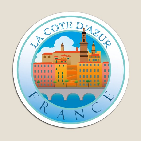 Artikelvorschau, La Côte d'Azur Frankreich Travel Crest entworfen und verkauft von protegra.
