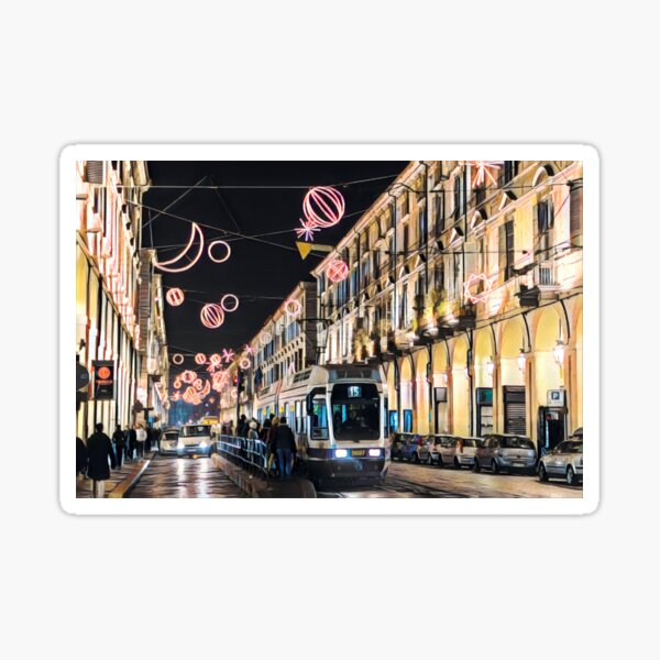 Aperçu de l'œuvre Turin la nuit créée et vendue par Sofia-Draws.