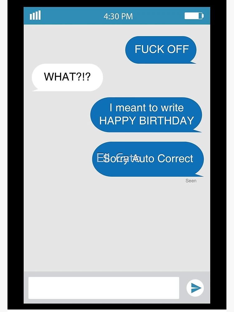 Imagen 2 de 2, Tarjetas de felicitación con la obra Corrección automática, diseñada y vendida por Ell Cato.