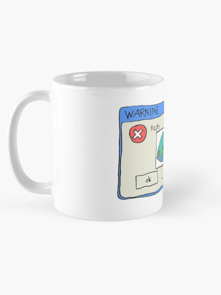 Thumbnail 5 of 6, Coffee Mug, warning . fissh designed and sold by spikysquid.