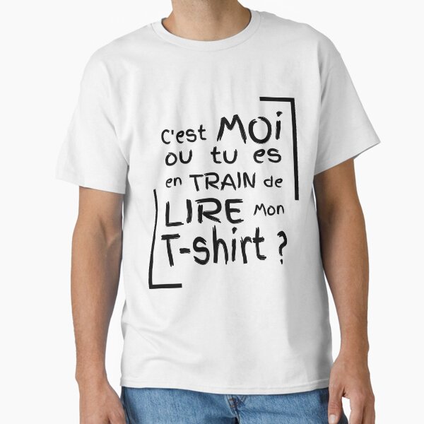Aperçu de l'œuvre C'est moi ou tu es en train de lire mon t-shirt ? créée et vendue par candleman-dream.