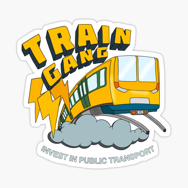 Aperçu de l'œuvre Train Gang - Soutenir les transports publics créée et vendue par Picket Club.
