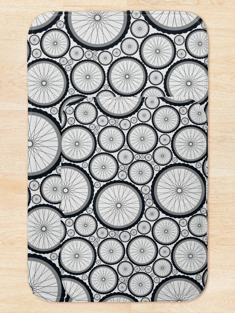 Thumbnail 5 of 6, Bath Mat, Cycling Wheels designed and sold by AverilArt.