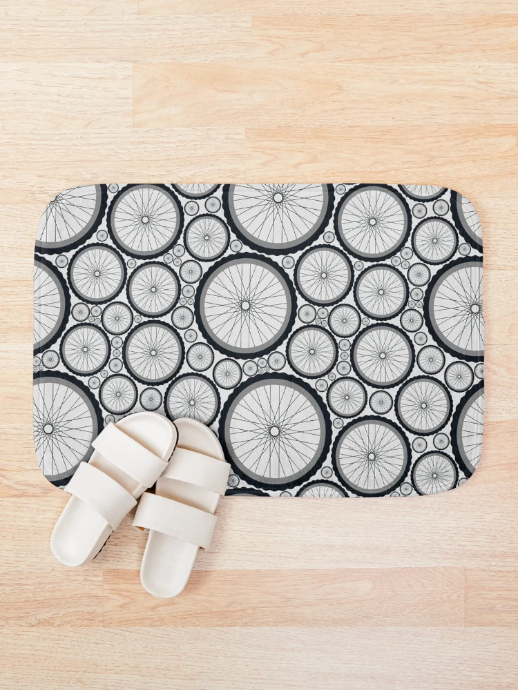 Thumbnail 1 of 6, Bath Mat, Cycling Wheels designed and sold by AverilArt.