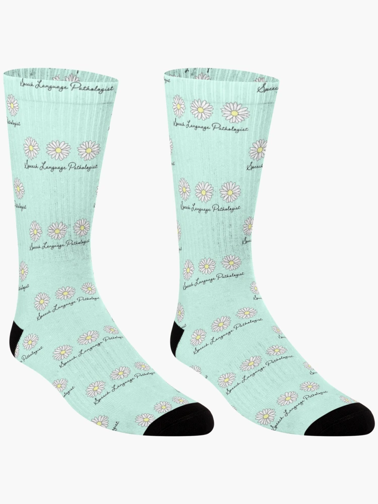Thumbnail 3 of 5, Socks, floral Speech Language Pathologists designed and sold by JavierShih.