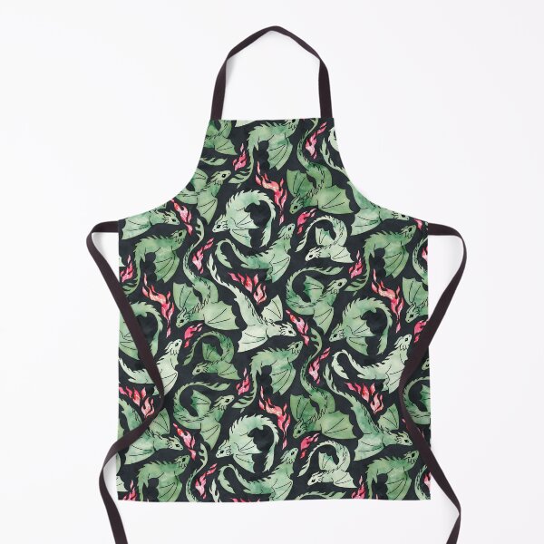 Item preview, Dragon fire dark green on black designed and sold by adenaJ.