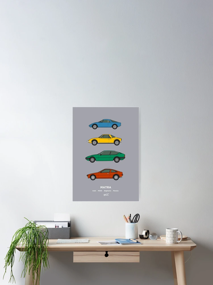 Thumbnail 2 of 3, Poster, Matra sports car collection designed and sold by RJWautographics.